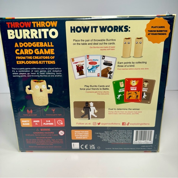 NWT. THROW THROW BURRITO. The world's first dodgeball card game. - Picture 6 of 12